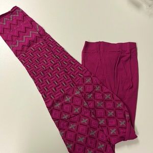 Gudrun Sjoden pink and green patterned tights